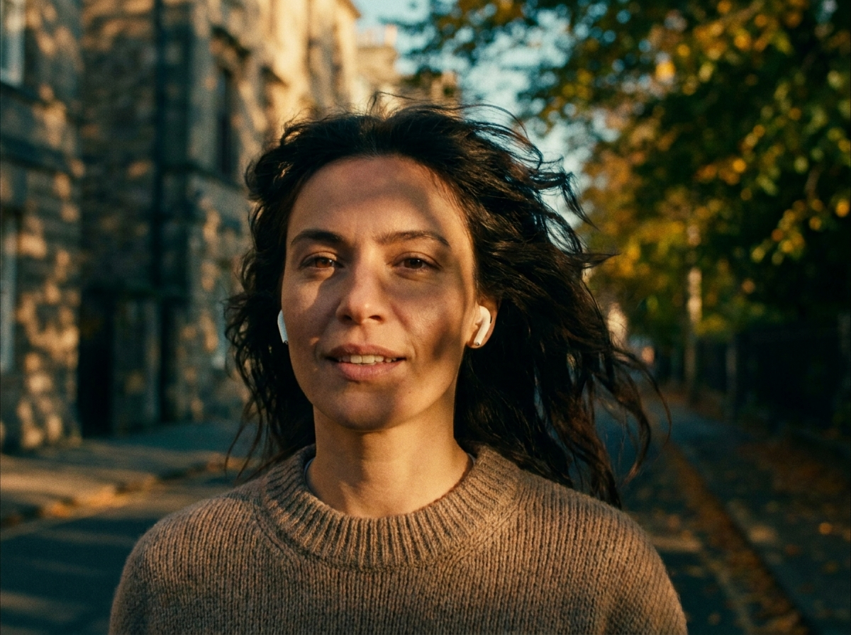 Runner at golden hour